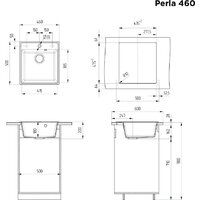Кухонная мойка MAUNFELD Perla 460 MFQS-460LGR