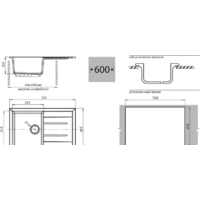 Кухонная мойка GranFest Quadro GF-Q780L (графит)