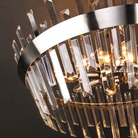 Припотолочная люстра Евросвет Steccato 10111/8 Strotskis (сатин-никель/прозрачный хрусталь)