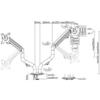 Кронштейн для монитора Gembird MA-DA2-02