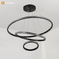Подвесная люстра Estares Akrilika slim 70W 3R-APP-600x1100-BLACK/CLEAR-220-IP20