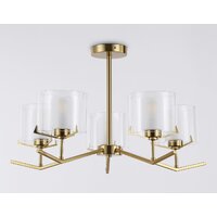Подвесная люстра Ambrella light LH57007/5 BS/FR (латунь/белый матовый)