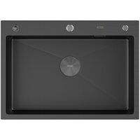 Кухонная мойка ARFEKA ECO AR 700*500 POP-UP BLACK PVD NANO