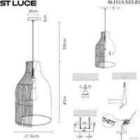 Подвесная люстра ST Luce SL1513.523.01