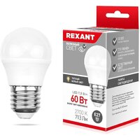 Светодиодная лампочка Rexant G45 E27 7.5 Вт 2700 К 604-034