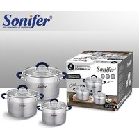 Набор кастрюль Sonifer SF-1194 (3шт, с крышками)