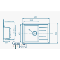 Кухонная мойка GranFest GF-Q650L (бежевый)
