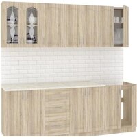 Готовая кухня Кортекс-мебель Корнелия Ретро 2.5м (дуб сонома/марсель)