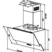 Кухонная вытяжка HOMSair Saturn 60 Glass (черный)