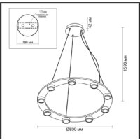 Подвесная люстра Odeon Light Turman 6631/75L