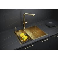 Кухонная мойка Paulmark NEXT-SKEW 58 Uni PM885844-BG (золото/брашированное золото)