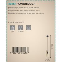 Подвесная люстра Eglo Famborough 43413
