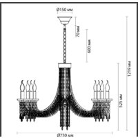 Подвесная люстра Odeon Light Capel 5063/8