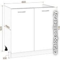 Шкаф напольный Кортекс-мебель Корнелия Лира НШ80м (белый)
