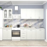 Готовая кухня Кортекс-мебель Корнелия Ретро 2.2м (ясень белый/марсель)