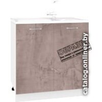 Шкаф напольный Кортекс-мебель Корнелия Лира НШ80м (белый)