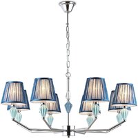 Подвесная люстра Ambrella light LH75063/8 CH/DB (хром/темно-синий)
