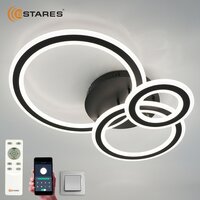 Припотолочная люстра Estares Triplex Round 108W 3R-APP-713x492x128-BLACK/WHITE-220-IP20