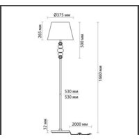 Торшер Odeon Light Sochi 4896/1F