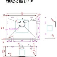 Кухонная мойка ZorG Zerox 59 U / IF Zurinox Steel