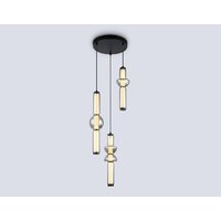 Подвесная люстра Ambrella light LH11026/3 BK/SM (черный/дымчатый)