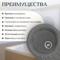 Кухонная мойка Saniteco Pura (графит)