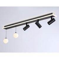 Трековый светильник Ambrella light Comfort FL66202/1+5 BK (черный)