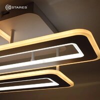 Припотолочная люстра Estares Triplex Double 110W 3L-APP-650x370X140-WHITE/WHITE-220-IP20