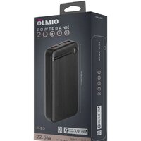 Внешний аккумулятор Olmio P-20 20000mAh (черный)