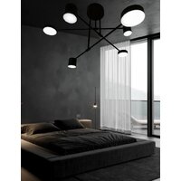 Люстра средней высоты Mirastyle Диод XL-21015/3+3 BK