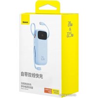 Внешний аккумулятор Baseus Qpow2 Dual-Cable Digital Display Fast Charge Power Bank 22.5W 10000mAh (голубой)