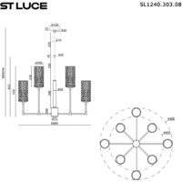 Подвесная люстра ST Luce SL1240.303.08