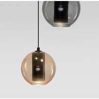 Подвесная люстра Евросвет 50258/3 LED дымчатый/ бежевый/ шоколад