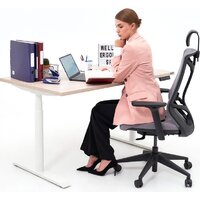 Стол для работы стоя WellDesk WDЕ Evolution 1395x800х18 (черный/белый)