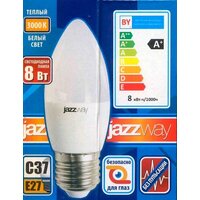 Светодиодная лампочка JAZZway PLED-LX C37 E27 8 Вт 3000 К