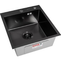 Кухонная мойка ARFEKA ECO AR 450*500 BLACK PVD NANO DECOR