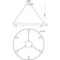 Подвесная люстра iLedex Vision 2060-D1000 BK