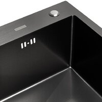 Кухонная мойка ARFEKA ECO AR мойка 600*500, коландер F, дозатор BLACK DECOR VOLCANIC