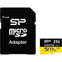 Карта памяти Silicon-Power Inspire microSDXC SP256GBSTXLA2V1NSP 256GB (с адаптером)