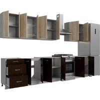 Готовая кухня Кортекс-мебель Корнелия Лира 2.7 без столешницы (дуб сонома/венге)
