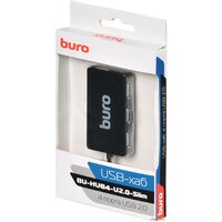 USB-хабы и док-станции Buro BU-HUB4-U2.0-Slim