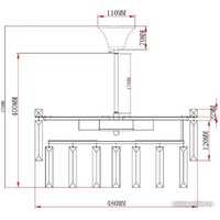 Люстра средней высоты Moderli Crystal V10737-6P