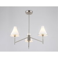 Подвесная люстра Ambrella light LH57121/3 SN/FR (никель/белый матовый)