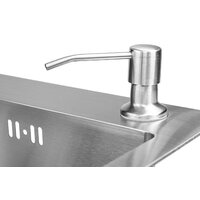Кухонная мойка Saniteco 6045 + Spike F9S07000 (хром, с сифоном, дозатором и коландером)