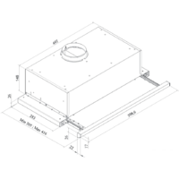 Кухонная вытяжка Krona Kamilla slim 600 inox/inox (2 мотора)