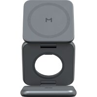 Беспроводное зарядное Magssory Fold Pro 3 в 1 WCH063 (темно-серый)