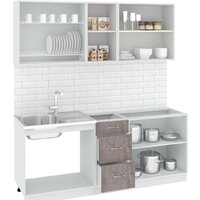 Готовая кухня Кортекс-мебель Корнелия Лира 2.0 без столешницы (капучино/оникс)