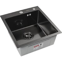 Кухонная мойка ARFEKA ECO AR мойка 450*500, коландер F, дозатор BLACK DECOR MILLET
