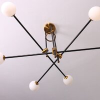 Подвесная люстра DeLight Collection Bistro Globe 9389P/6 (black/gold)