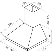Кухонная вытяжка Schtoff Haus 60 (нержавеющая сталь)